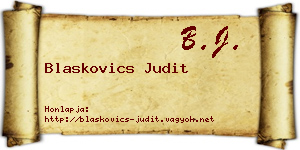 Blaskovics Judit névjegykártya