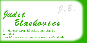 judit blaskovics business card